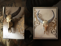 buffel-schädel- gemälde- victorian-bronze